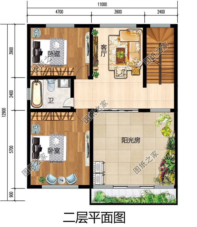 農(nóng)村20萬(wàn)左右自建房設(shè)計(jì)圖二層，農(nóng)村有地的收藏了去蓋