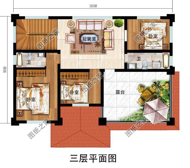 農(nóng)村三層樓帶陽臺圖片，屋內(nèi)亮堂堂，真是個(gè)不錯(cuò)的選擇