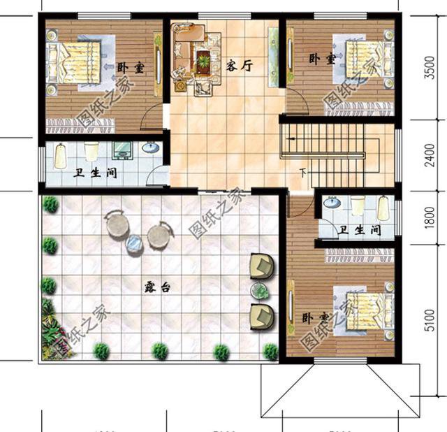 三層農(nóng)村自建房實(shí)景圖平面圖，快來(lái)看看三層別墅怎么建！