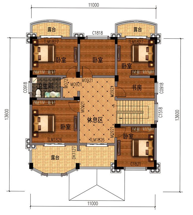 霸氣十足的三層別墅，帶陽臺(tái)露臺(tái)，室內(nèi)采光簡(jiǎn)直太好