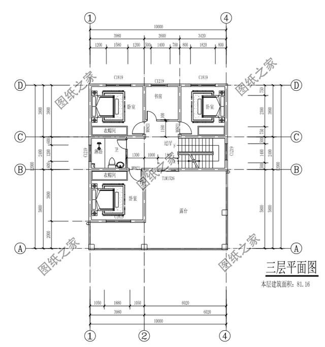 10×12米三層小別墅圖， 好看實(shí)用造價(jià)還不高，舒適感爆棚！