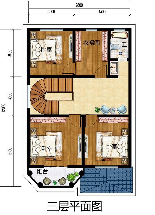 占地90平方三層自建房設(shè)計，小戶型不等于土氣，看看你就知道了