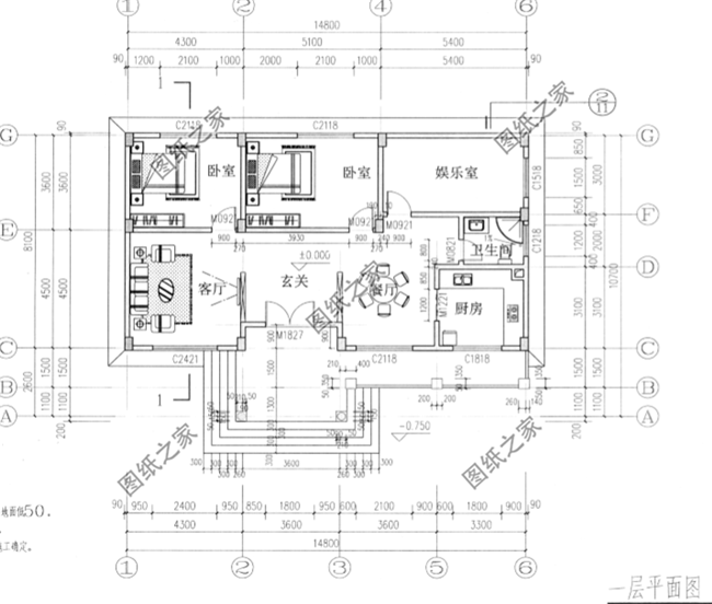 五款最受農(nóng)村喜歡的四間平房設(shè)計圖大全集，平房蓋好了照樣比別墅美