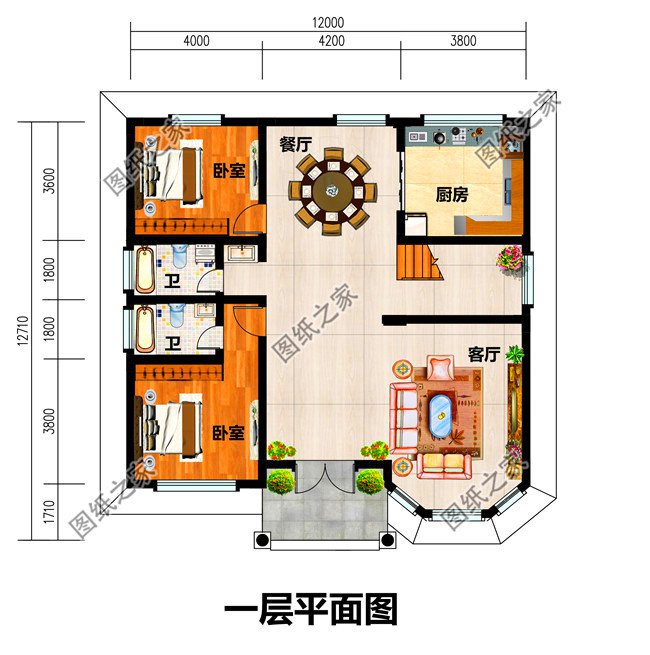 不用過于高大上，12×13二層房屋設(shè)計(jì)圖就是不錯的選擇，戶型合理
