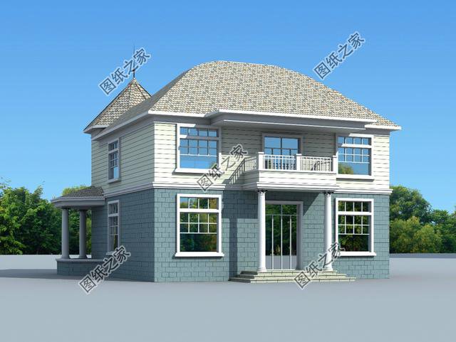 農(nóng)村復(fù)式二層半別墅圖，這樣建的房子，住著更舒適