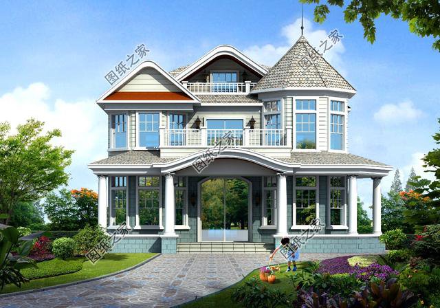 農(nóng)村復(fù)式二層半別墅圖，這樣建的房子，住著更舒適