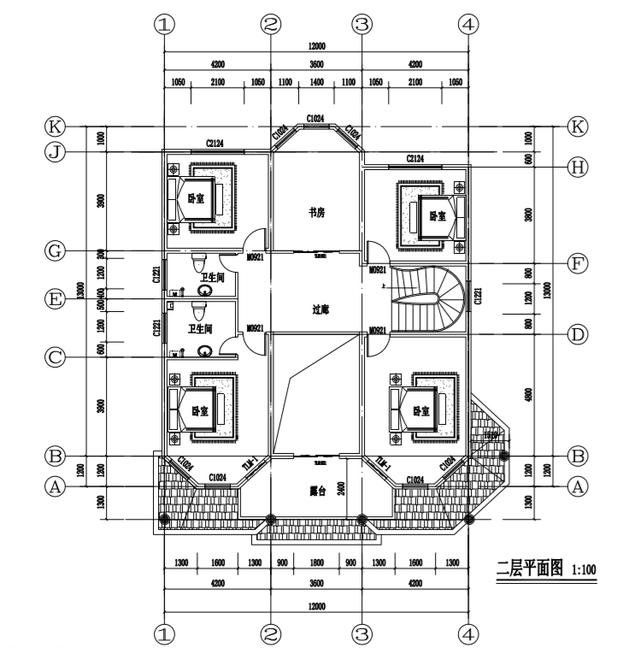 農(nóng)村復(fù)式二層半別墅圖，這樣建的房子，住著更舒適