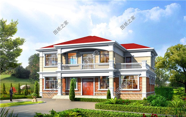 大戶型的二層別墅設計圖，16米×12的房屋設計圖給你掙足了面子