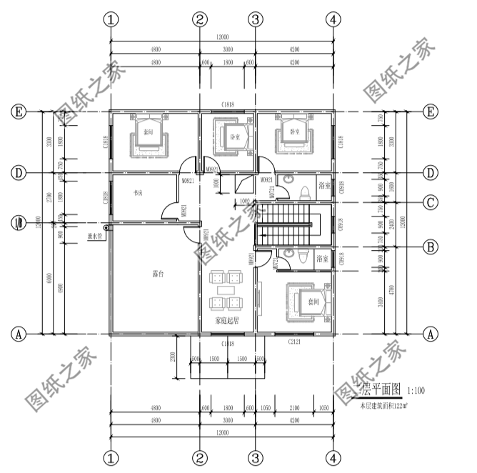 12米*12米農(nóng)村建房設(shè)計圖，經(jīng)典不過時，農(nóng)村自建房不二的選擇