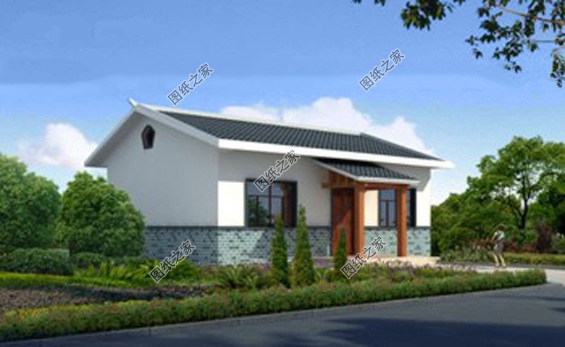 一層平房設(shè)計圖農(nóng)村自建房戶型圖，外觀很有排面，家人很喜歡