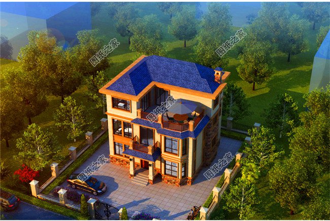 農(nóng)村20萬元三層小樓圖，造價低，比村里其它房子亮眼多了