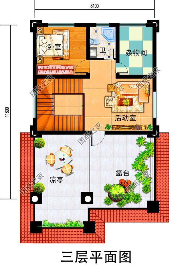 農(nóng)村20萬元三層小樓圖，造價低，比村里其它房子亮眼多了
