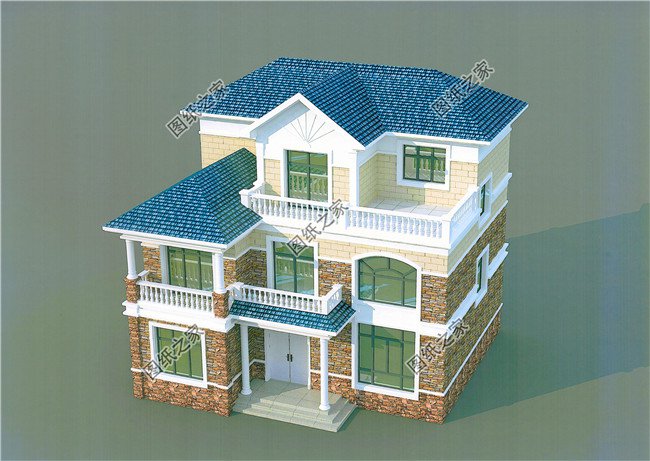 農(nóng)村20萬元三層小樓圖，造價低，比村里其它房子亮眼多了