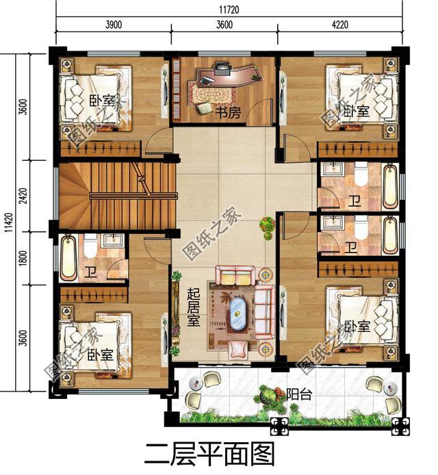 農村建房子三層樓圖片，戶型簡單又美觀，適合全家人居住