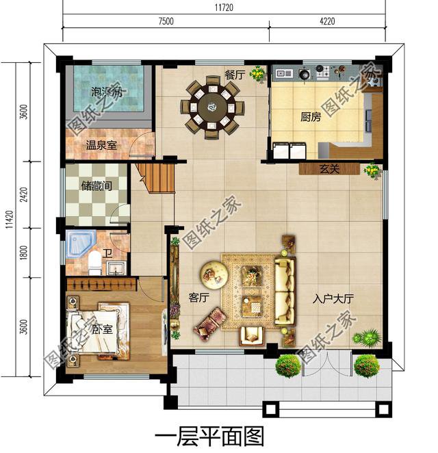 農村建房子三層樓圖片，戶型簡單又美觀，適合全家人居住