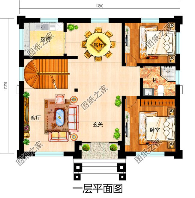 最受歡迎的經(jīng)典戶型來(lái)啦，農(nóng)村13×12米自建房設(shè)計(jì)圖，一層二層三層都有