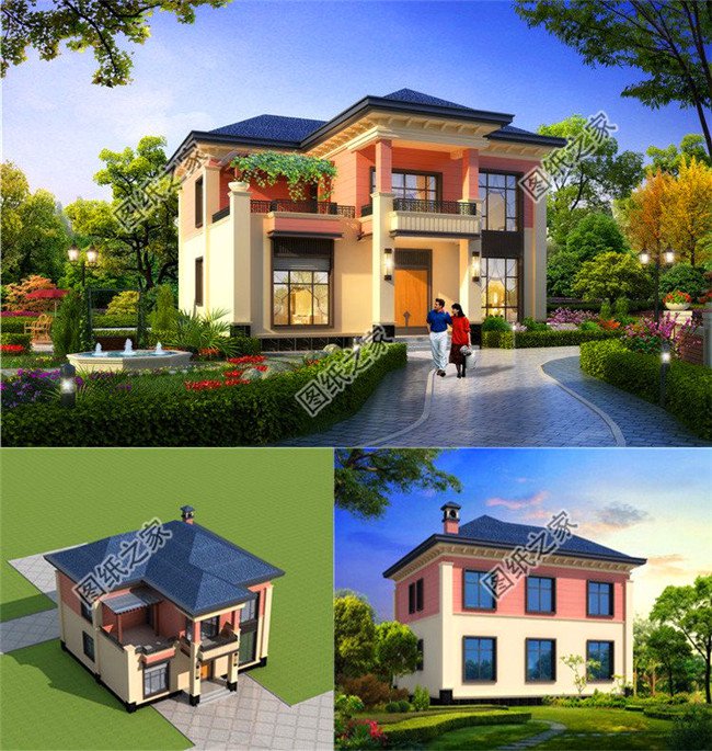 新款二層小別墅設(shè)計(jì)圖，歐式風(fēng)格，為啥第三款那么受歡迎