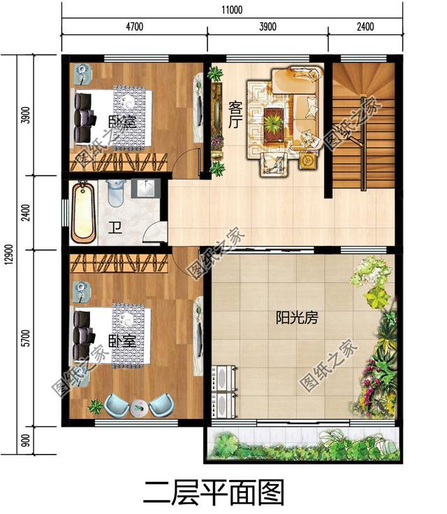 農(nóng)村二層樓簡單大氣效果圖，農(nóng)村建房首選，你心動了嘛