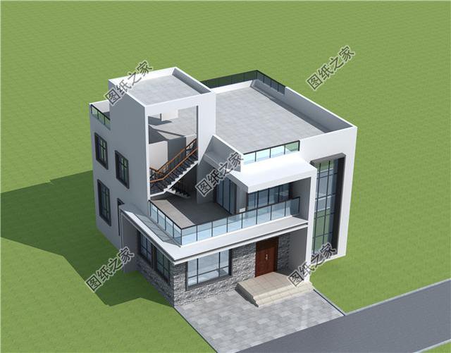 現(xiàn)代二層樓房圖片，設(shè)計(jì)合理外觀漂亮，看完后大家都爭著建