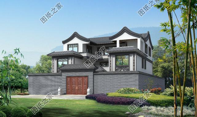 新中式三層四合院，外觀華麗大氣，四世同堂都可以住