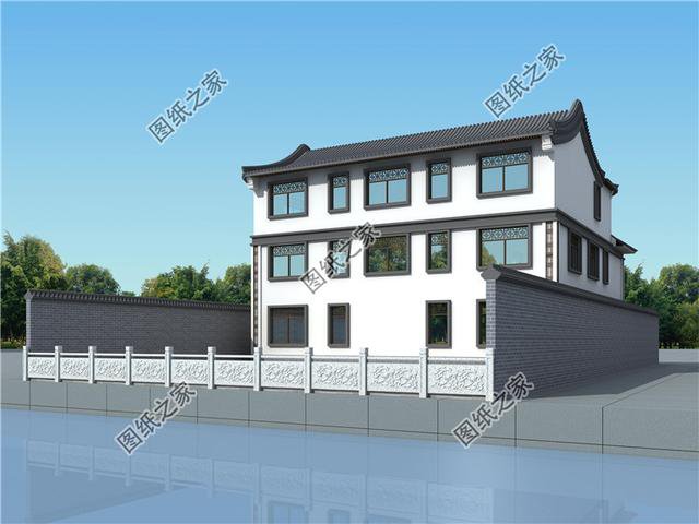 新中式三層四合院，外觀華麗大氣，四世同堂都可以住