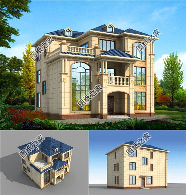 獨(dú)棟三層別墅這樣建，絕對沒有人敢說你土，奢華大氣，圖紙快快收藏好