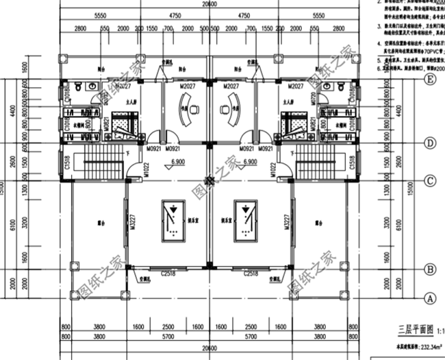 兄弟雙拼四間三層別墅設計圖，這樣建感情更親近，4套戶型外觀全都是精品