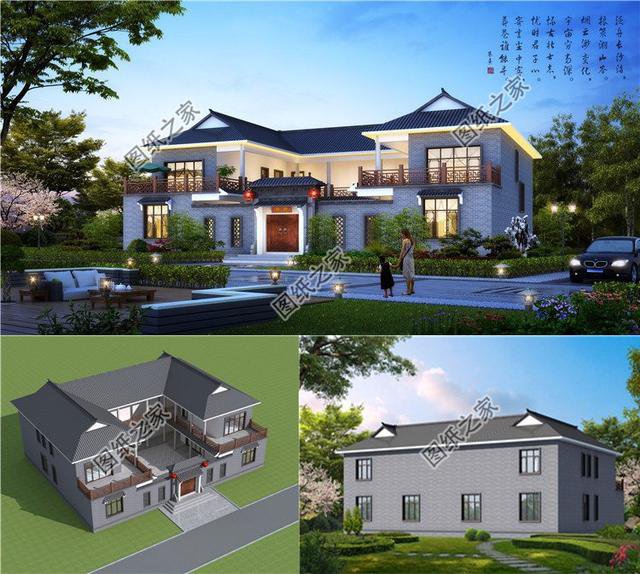 二層別墅挑空客廳復式戶型，設計簡單大氣，這是理想中的家