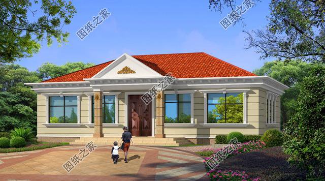 四室兩廳兩衛(wèi)自建房效果圖，家里人多也不怕，養(yǎng)老房首選建造