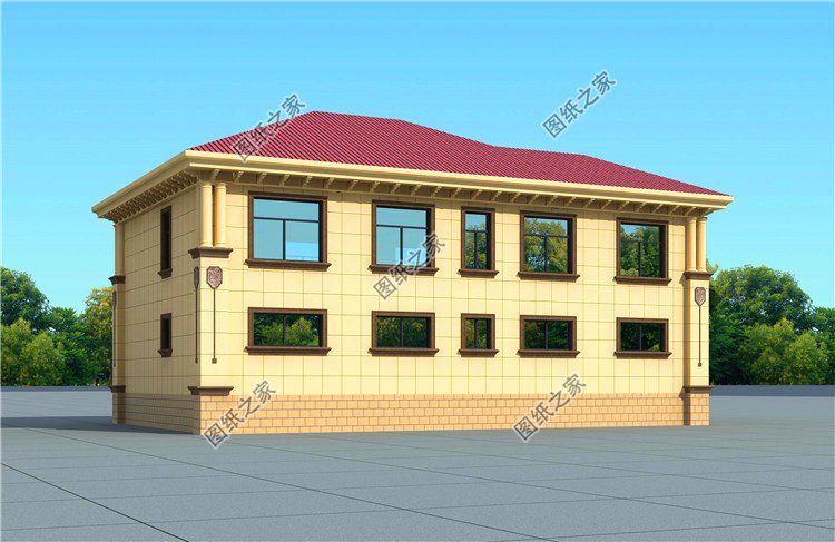 四間兩層經(jīng)典別墅設(shè)計(jì)圖，不到40萬的造價(jià)，實(shí)用省錢又劃算