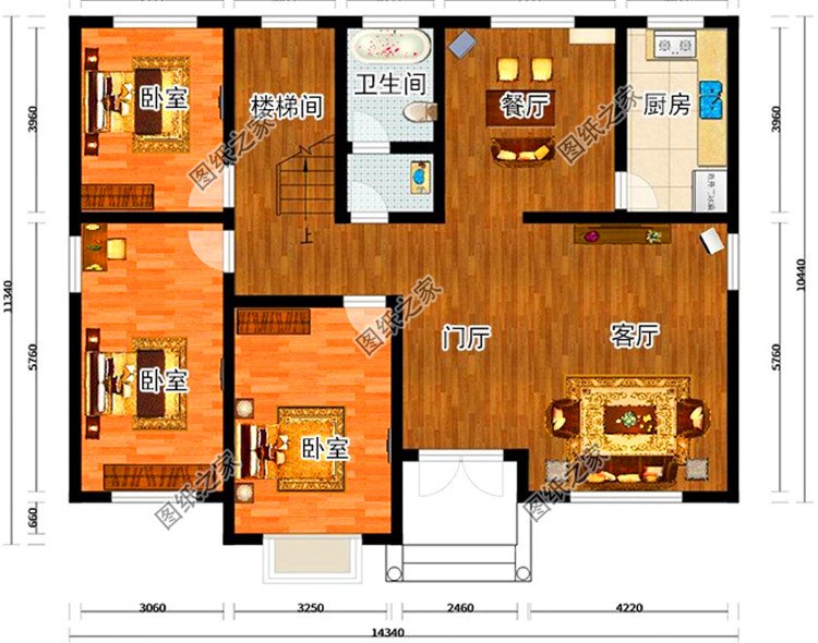 四間兩層經(jīng)典別墅設(shè)計(jì)圖，不到40萬的造價(jià)，實(shí)用省錢又劃算