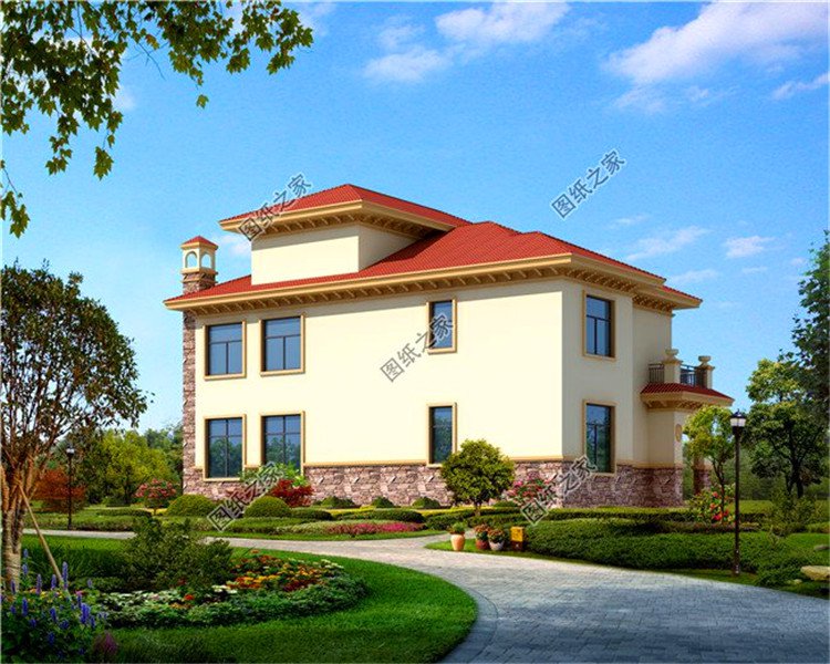 四間兩層經(jīng)典別墅設(shè)計(jì)圖，不到40萬的造價(jià)，實(shí)用省錢又劃算