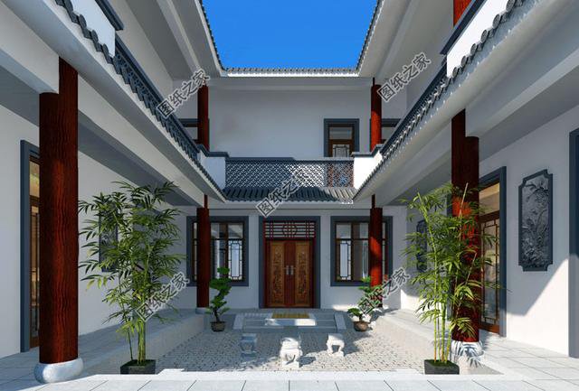 農(nóng)村四合院效果圖及戶型圖，有個(gè)庭院才是家，精美氣派太驚艷