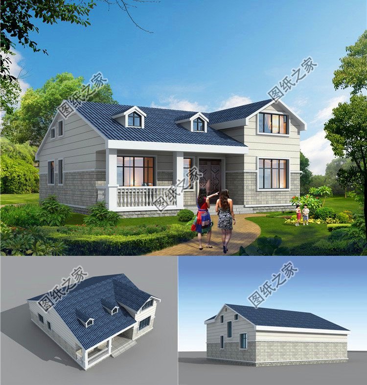 農(nóng)村一層半最美房屋效果圖，簡直美的不能再美了，第一套是首選