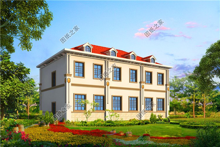 二層豪華別墅，農(nóng)村200平米自建房圖，宅基地大的不這樣建就可惜了