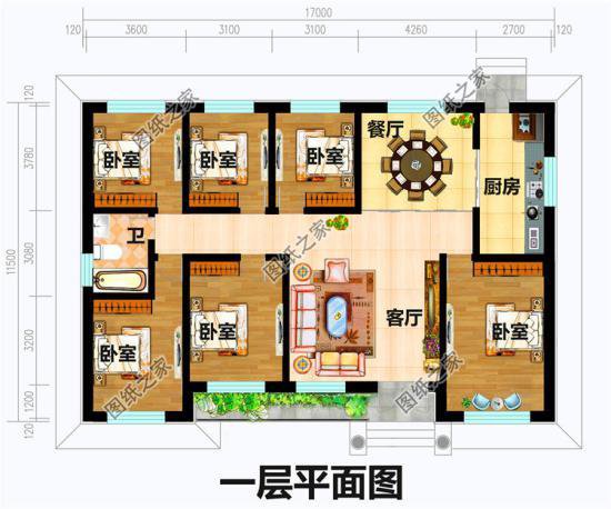 農(nóng)村5間平房格局圖片，簡單實(shí)用，農(nóng)村建房就要這樣建