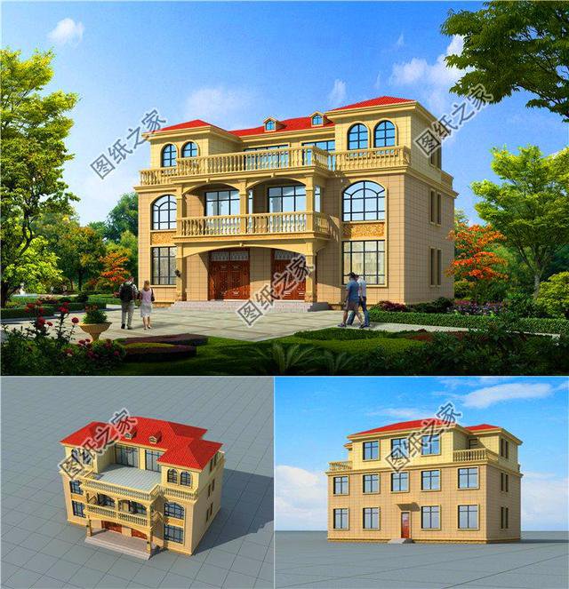 農(nóng)村最新款三層雙拼別墅，家里倆兄弟再也不用爭(zhēng)了，鄰居都羨慕