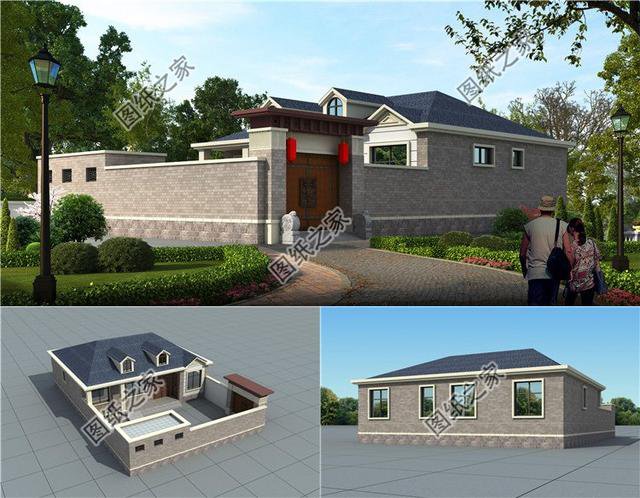 農(nóng)村帶院子平房設(shè)計圖，有全套施工圖，給要建房的朋友