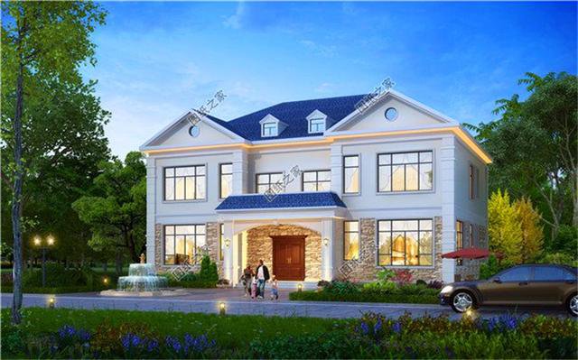 經典農村兄弟雙拼二層別墅設計圖，漂亮大方，快叫上自家兄弟一起蓋吧！