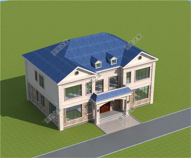 經典農村兄弟雙拼二層別墅設計圖，漂亮大方，快叫上自家兄弟一起蓋吧！