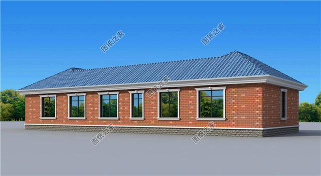 四套最接地氣的農(nóng)村一層三合院效果圖，第二套最好看，含圖紙