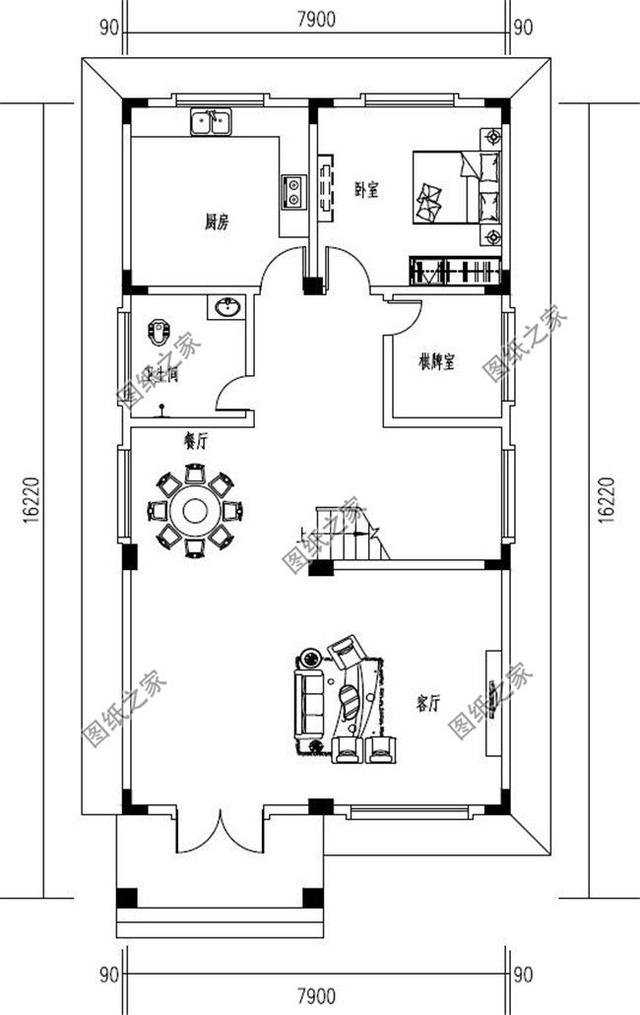 南方三層平頂樓房圖，現(xiàn)代流行款式，一座房子住三代