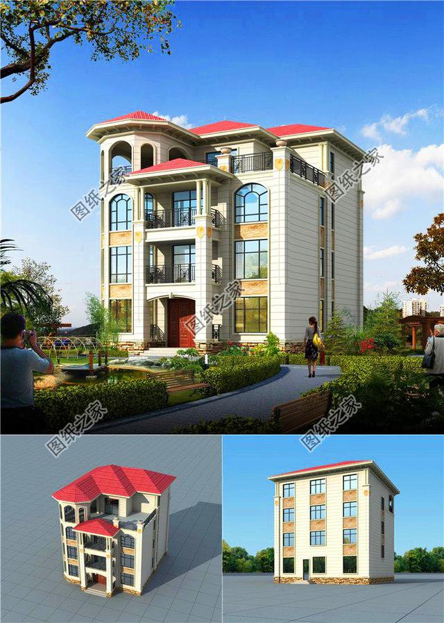 看到這三款三間三層半別墅式樣圖，家里人見了都心動，而我是激動！