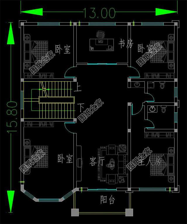 看到這三款三間三層半別墅式樣圖，家里人見了都心動，而我是激動！