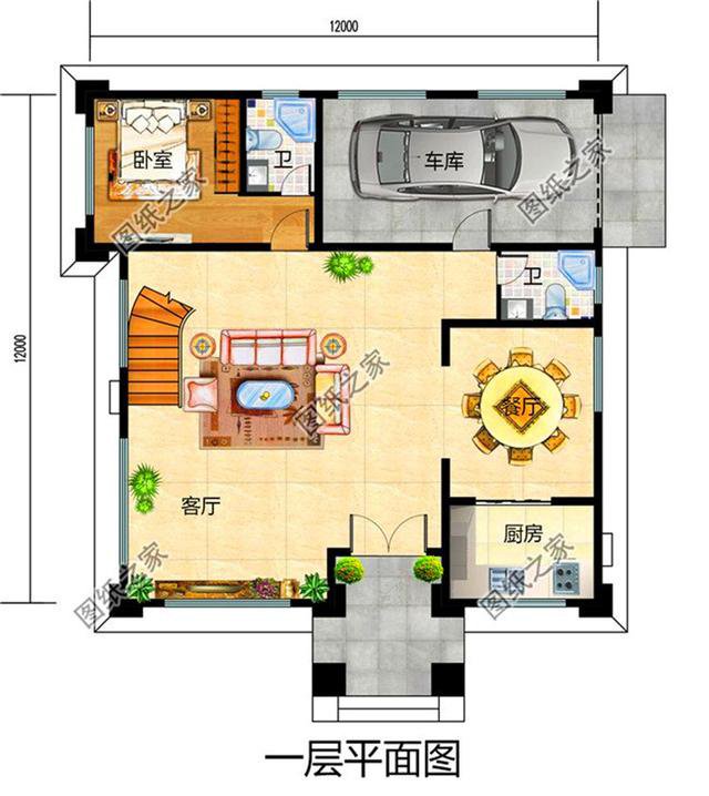 看到這三款三間三層半別墅式樣圖，家里人見了都心動，而我是激動！