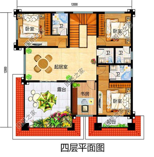 看到這三款三間三層半別墅式樣圖，家里人見了都心動，而我是激動！