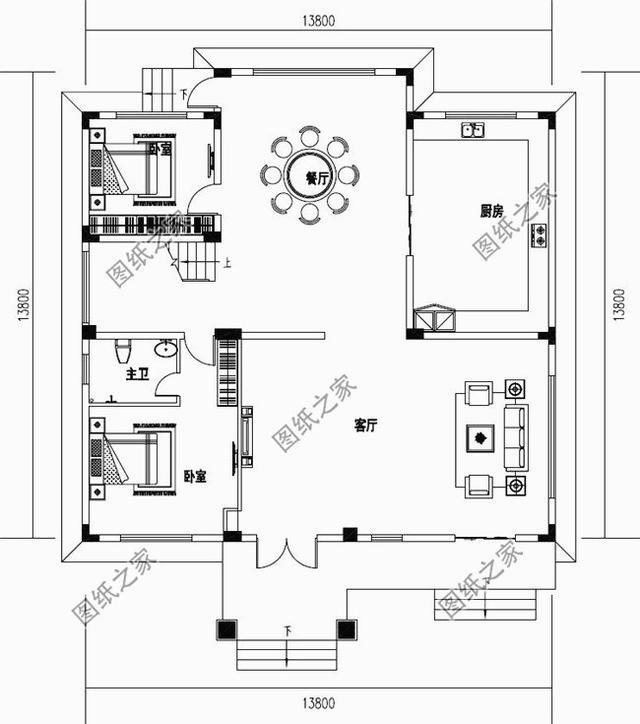  二層小樓建筑設(shè)計圖，精致漂亮，是農(nóng)村建房的必備