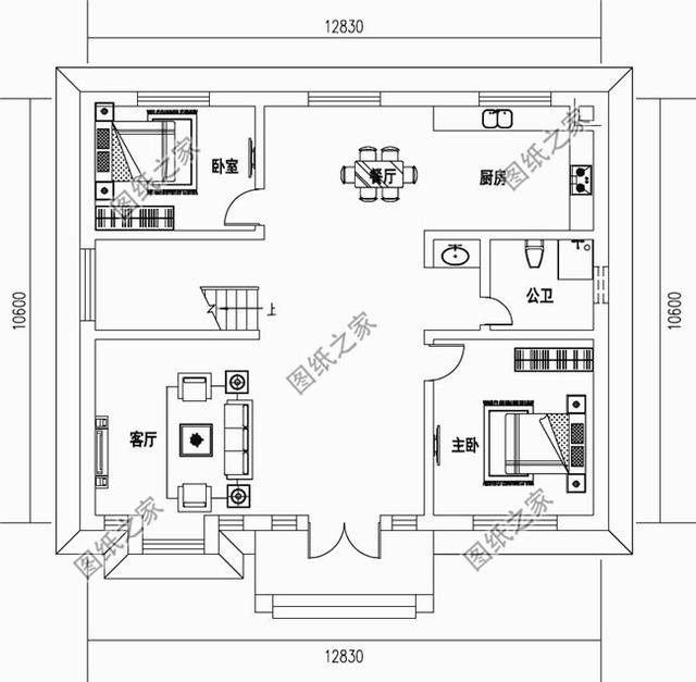  二層小樓建筑設(shè)計圖，精致漂亮，是農(nóng)村建房的必備