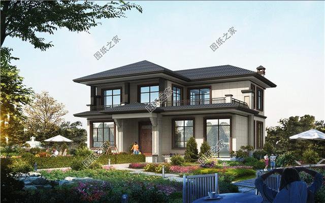  二層小樓建筑設(shè)計圖，精致漂亮，是農(nóng)村建房的必備