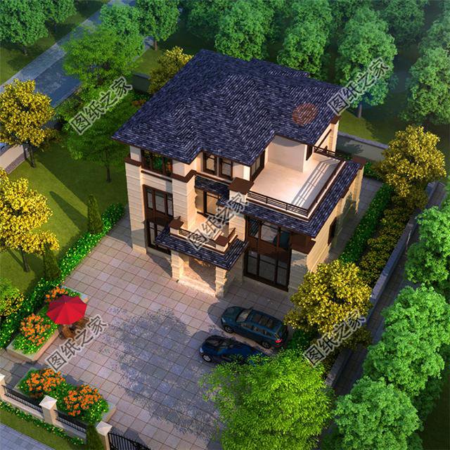 看這三款農(nóng)村新中式三層樓房圖片，極具中國風(fēng)，農(nóng)村土豪的專屬別墅